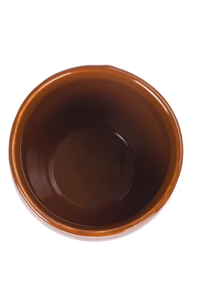 Vista de alto ângulo de um recipiente de cerâmica — Fotografia de Stock