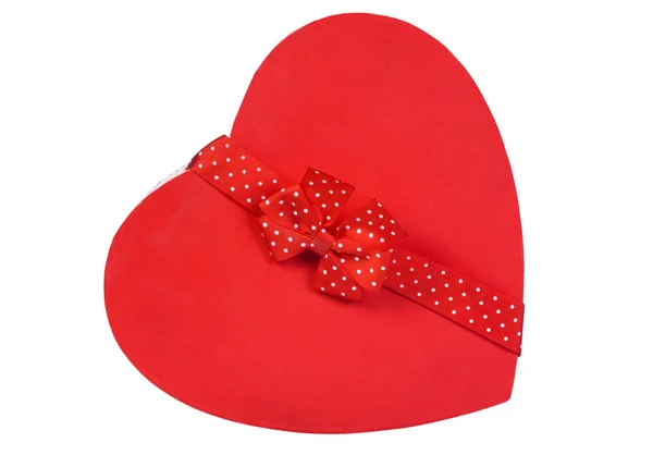 Close-up of a heart shaped gift box — Stock Photo, Image