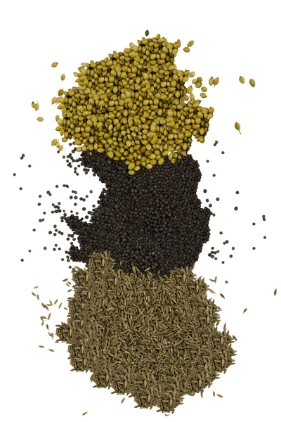 High angle view of assorted spices — Stock Photo, Image