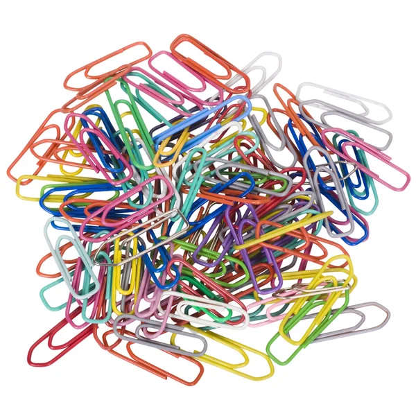 Close-up of assorted paper clips Stock Photo