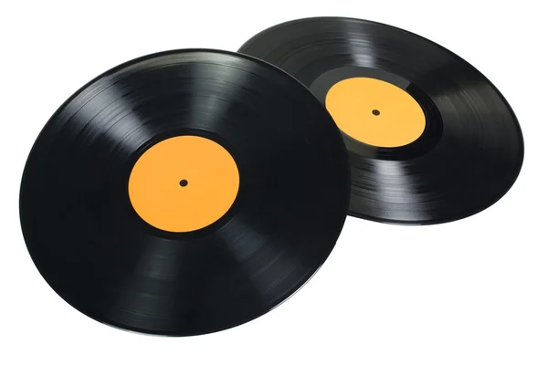 Close-up of two gramophone records — Stock Photo, Image