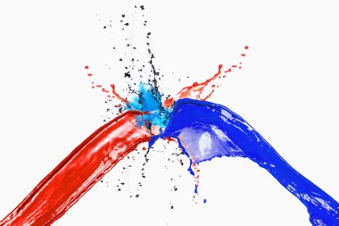 Splash farklı renkteki boyalar