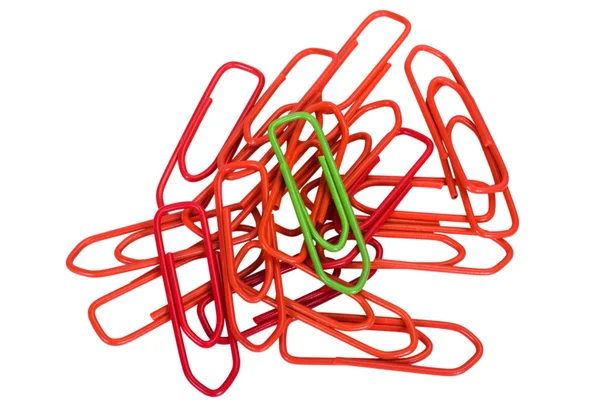 Close-up of assorted paper clips — Stock Photo, Image