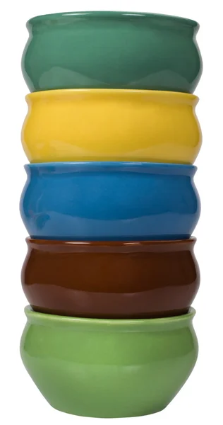 Szczelnie-do góry stos miski ceramiczne — Zdjęcie stockowe