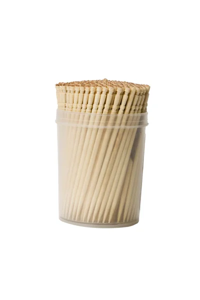 Toothpicks in a container — Stock Photo, Image