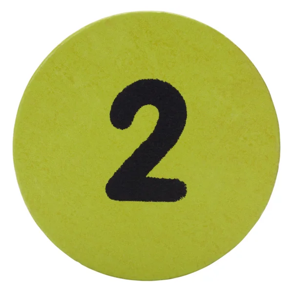 Number 2 in a circular shape block — Stock Photo, Image