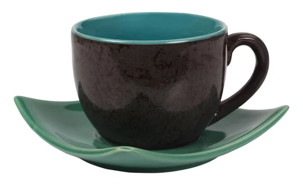 Nahaufnahme einer Teetasse mit Untertasse — Stockfoto