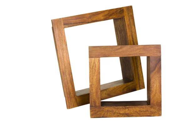 两个木制框架的特写镜头 — 图库照片