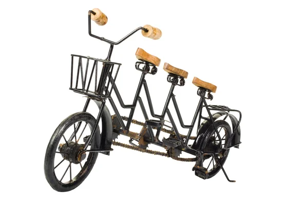 Drie persoons tandem fiets — Stockfoto