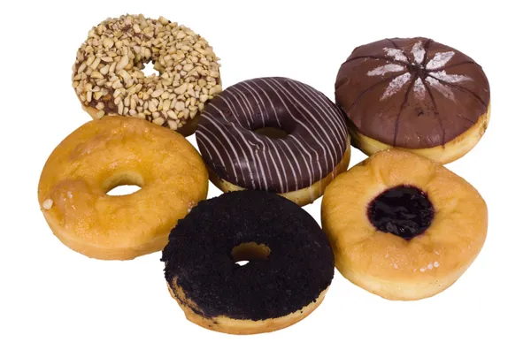 Close-up of assorted donuts — Stock Photo, Image