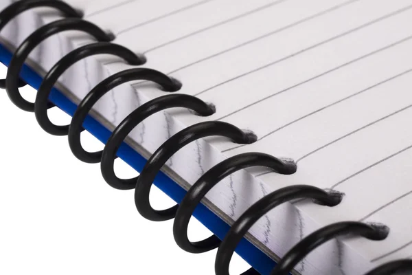 Close-up of a spiral notebook — Stock Photo, Image