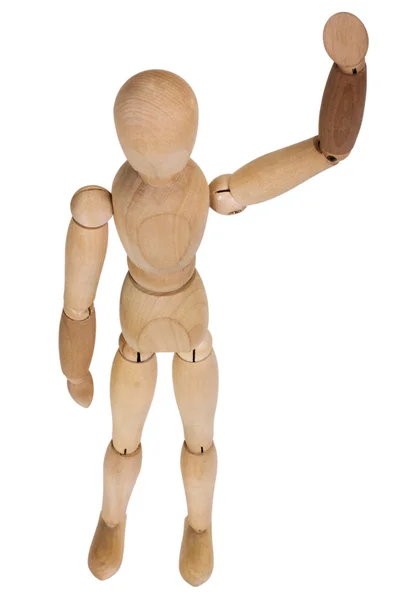 Close-up of an artist's figure with hand raised — Stock Photo, Image