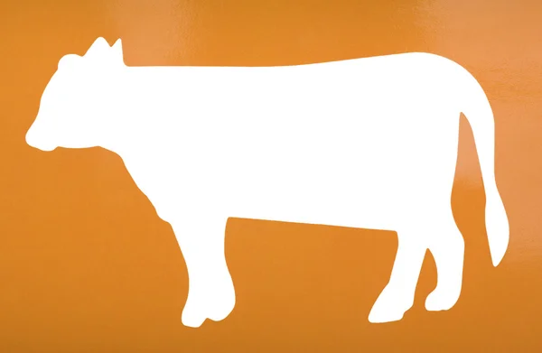 Silhouette of a cow — Stock Photo, Image