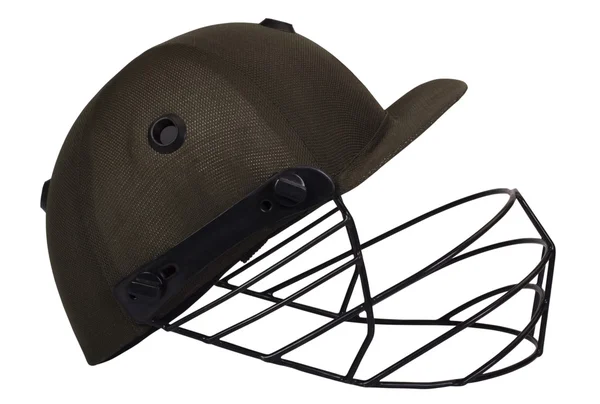 Primer plano de un casco de cricket — Foto de Stock