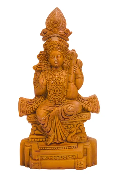 Gros plan d'une figurine de la déesse saraswati — Stockfoto