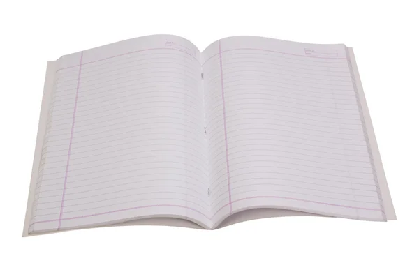 Close-up of an open notebook — Stock Photo, Image