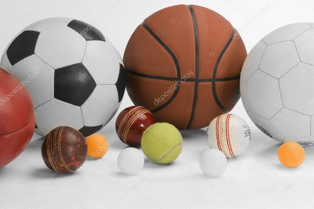 Assorted sports balls