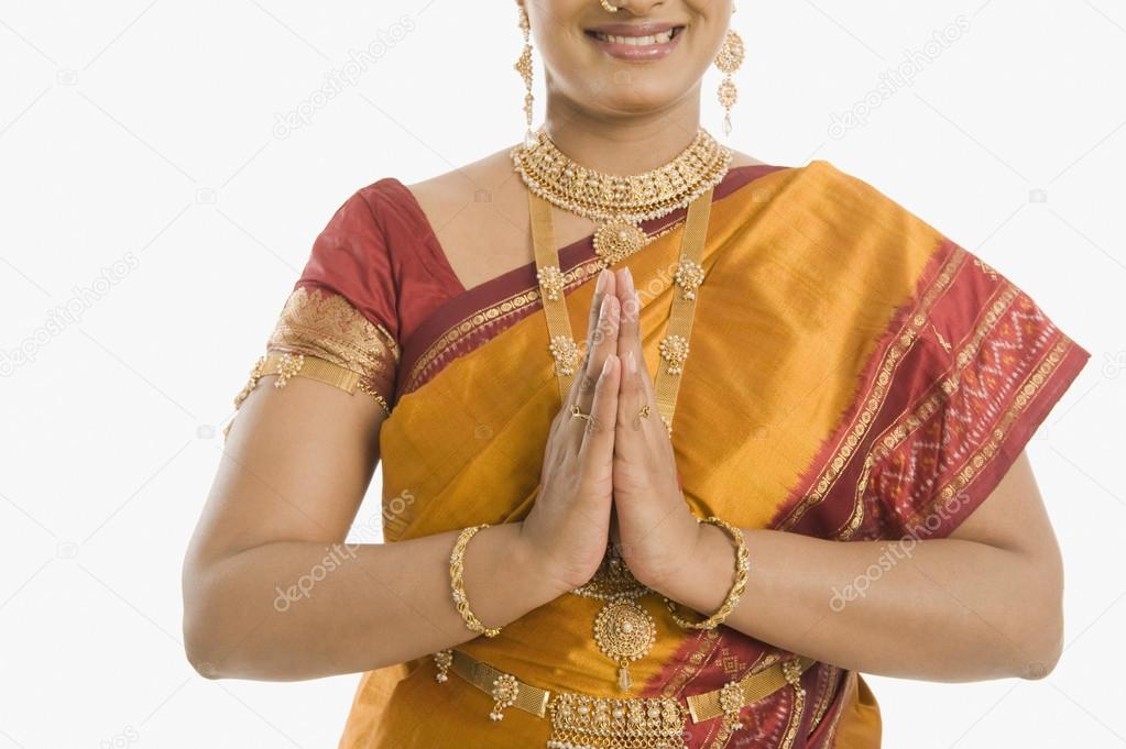 Indian woman greeting