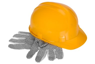 koruyucu eldiven ve kask bir close-up