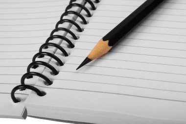 spiral defter bir kalem Close-Up