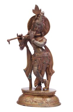 lord Krishna'nın bir heykelcik Close-Up