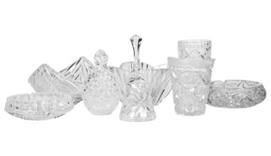 Assorted crystal utensils clipart
