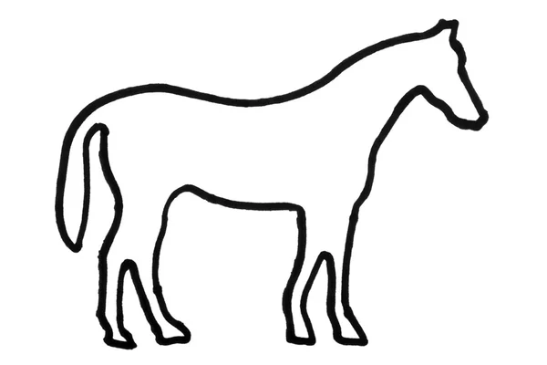 Konturerna av en häst — Stockfoto