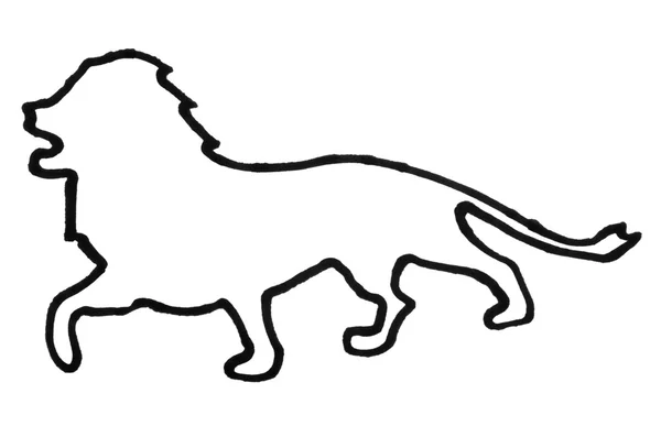 Outline of a lion — Stock Photo, Image