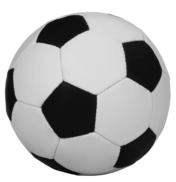 Μεγέθυνση μιας μπάλας ποδοσφαίρου — Φωτογραφία Αρχείου
