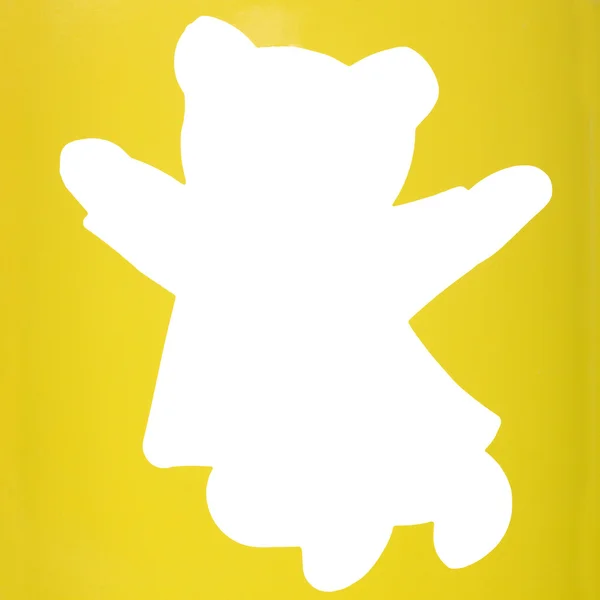 Silhouette eines Teddybären — Stockfoto