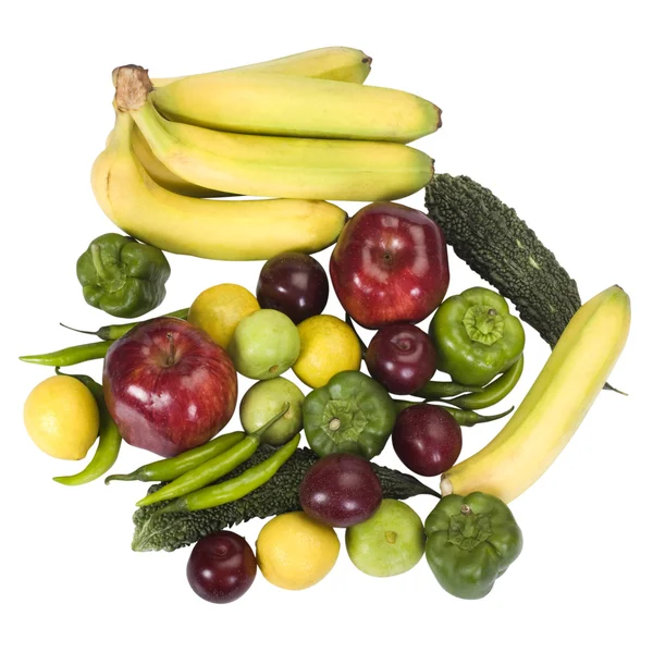 Nahaufnahme von Gemüse und Obst — Stockfoto