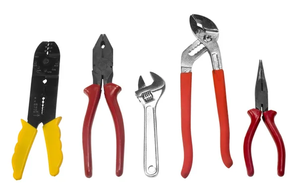 Primer plano de una variedad de herramientas de mano —  Fotos de Stock