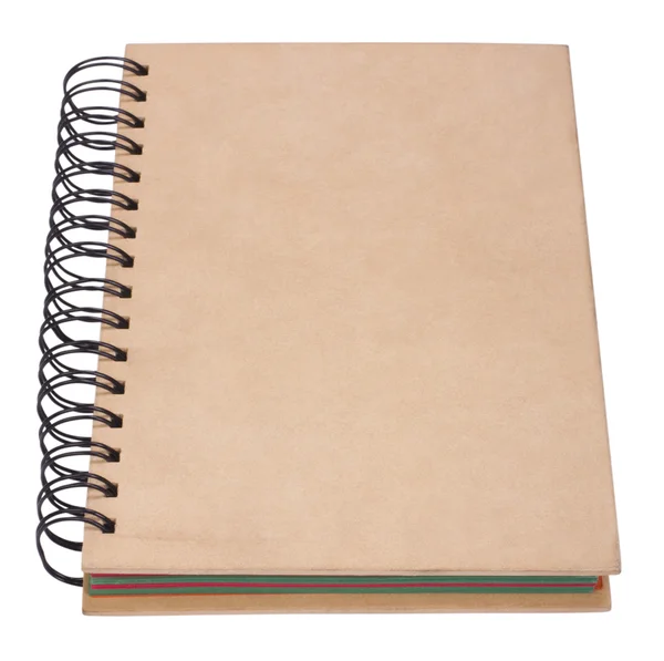 Närbild av en spiral notebook — Stockfoto