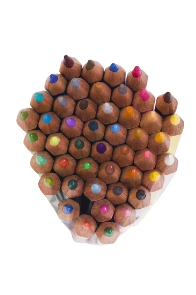 Close-up of a bundle of colored pencils — Stock Photo, Image