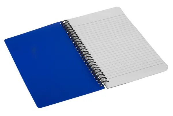 Närbild av en spiral notebook — Stockfoto