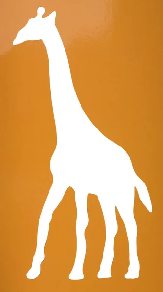Silhouette of a giraffe — Stock Photo, Image
