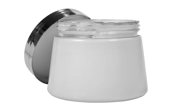 美容クリームの開いた壺のクローズ アップ — ストック写真
