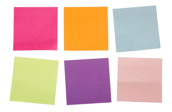 Gros plan de notes adhésives colorées vierges — Photo
