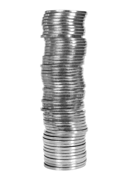 Close-up de uma pilha de moedas — Fotografia de Stock