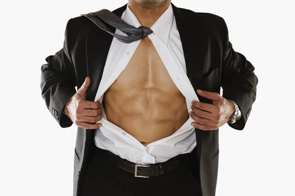 Man showing abs — Stock Photo, Image