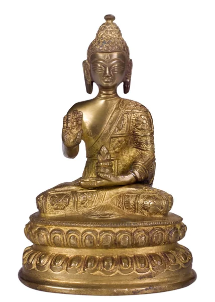 Närbild av en statyett av buddha — Stockfoto