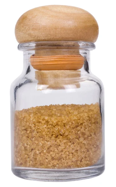 Brown sugar in a jar — Stock Photo, Image