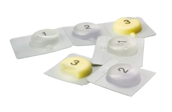 Close-up de medicamento na embalagem blister — Fotografia de Stock