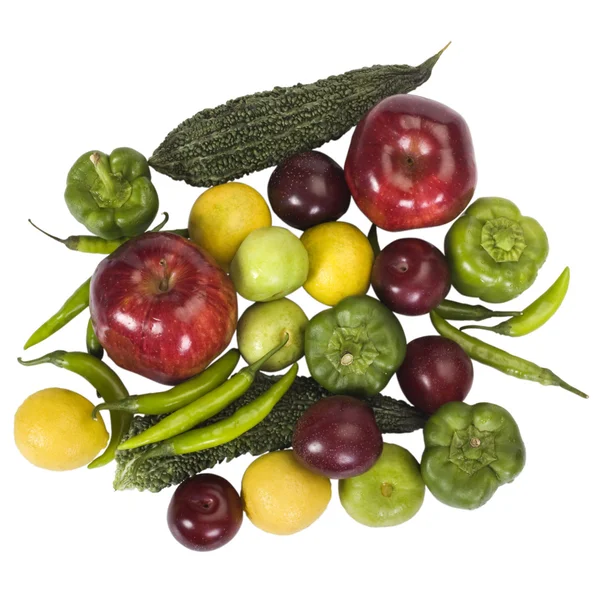 Nahaufnahme von Gemüse und Obst — Stockfoto