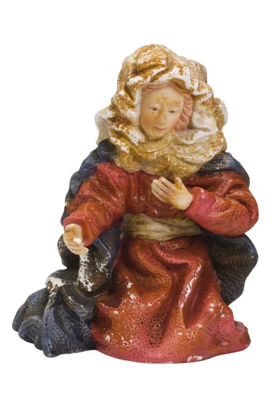 Närbild av en statyett av Jungfru Maria — Stockfoto