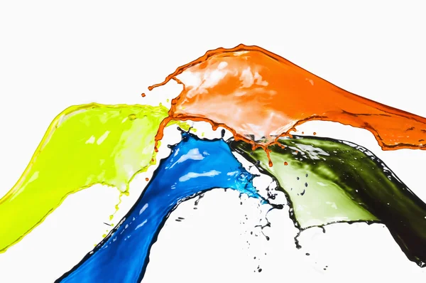 Splash of different color paints — Stock Photo, Image