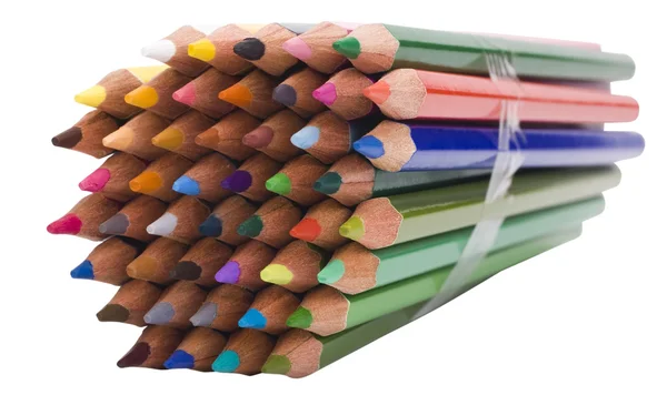 Close-up of a bundle of colored pencils — Stock Photo, Image