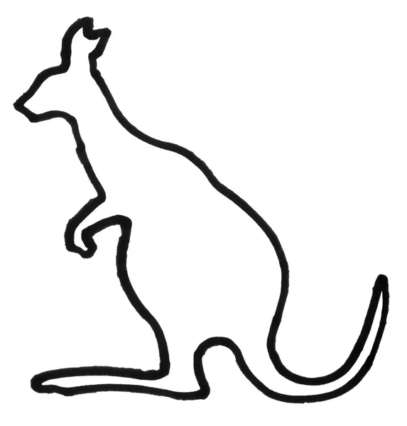 Outline of a kangaroo — Stock Photo, Image