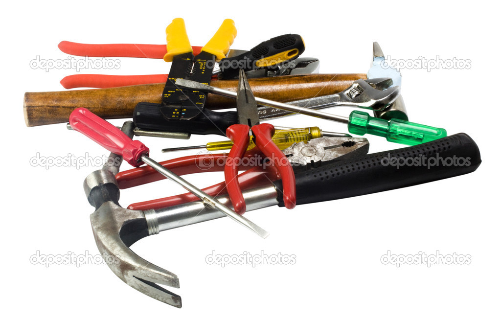 Close-up of assorted hand tools