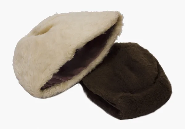 Dwie czapki z futra — Zdjęcie stockowe